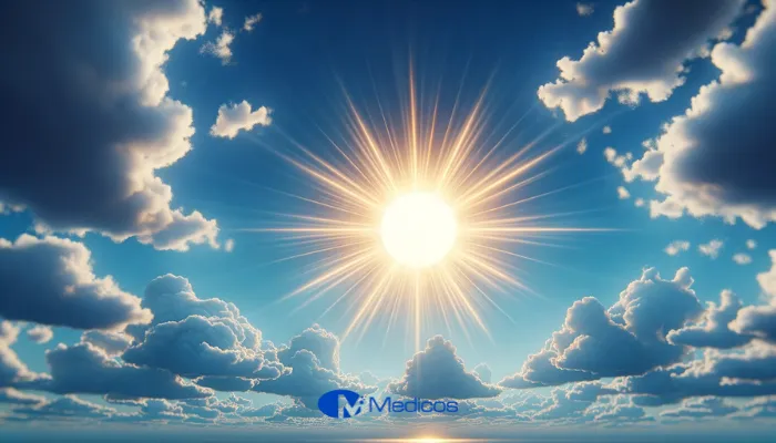 Ánh sáng mặt trời có một lượng lớn tia UV chiếu xuống Trái Đất