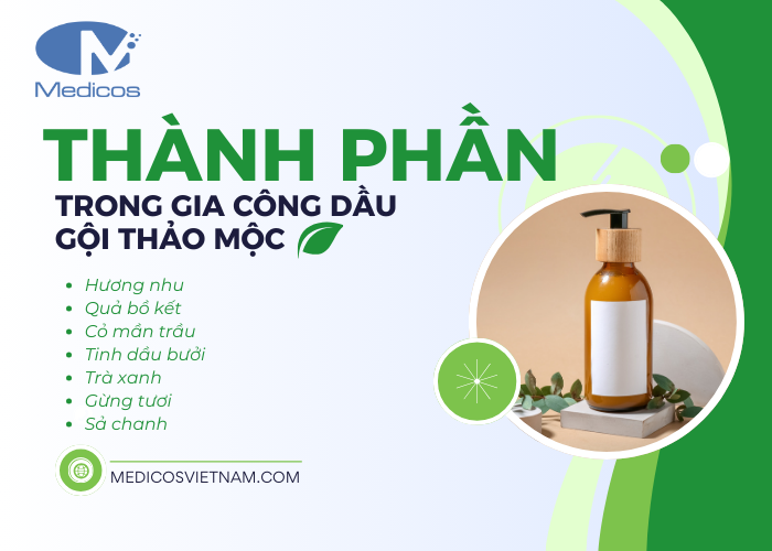 Thành phần chính có trong sản phẩm dầu gội thảo mộc
