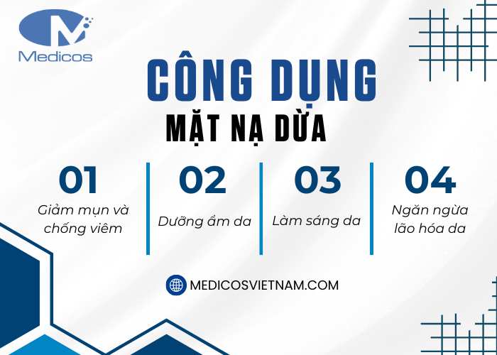 Công dụng nổi bật của sản phẩm mặt nạ dừa 