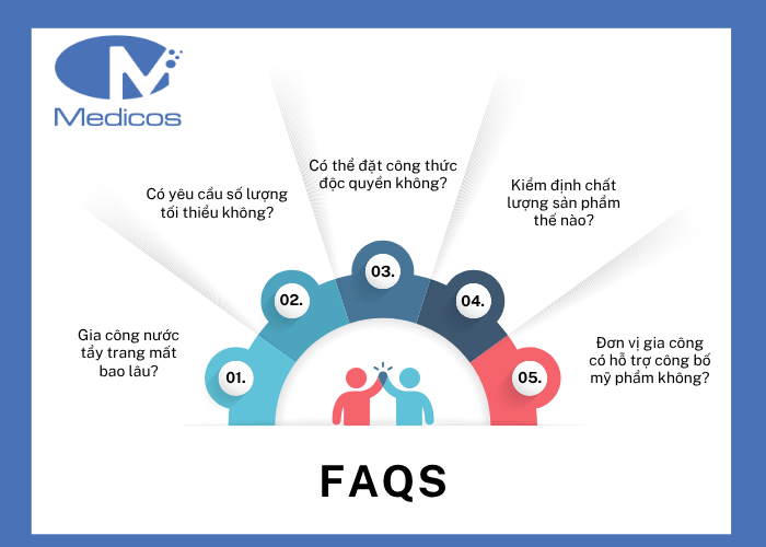 Các câu hỏi liên quan đến dịch vụ gia công tẩy trang