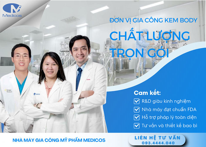 Medicos - nhà máy sản xuất kem body chất lượng cao