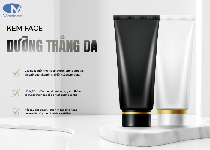 Gia công Kem face dưỡng trắng da