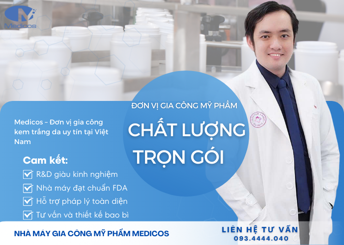 Medicos – Đơn vị gia công kem trắng da uy tín tại Việt Nam 