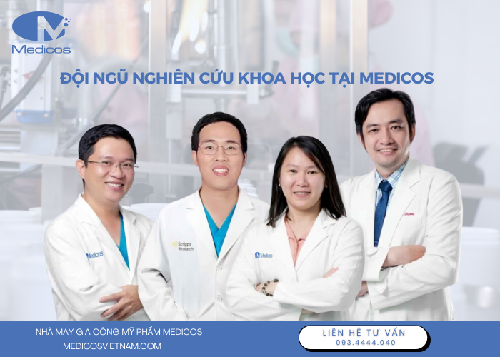 Đội ngũ nghiên cứu khoa học tại nhà máy Medicos Việt Nam 
