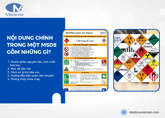 Trong bảng dữ liệu Material Safety Data Sheet có những nội dung gì? 