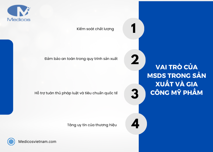 Vai trò nổi bật của MSDS trong sản xuất và gia công mỹ phẩm