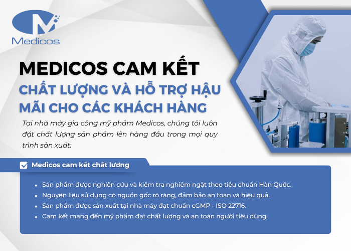 Medicos cam kết chất lượng sản phẩm với khách hàng 