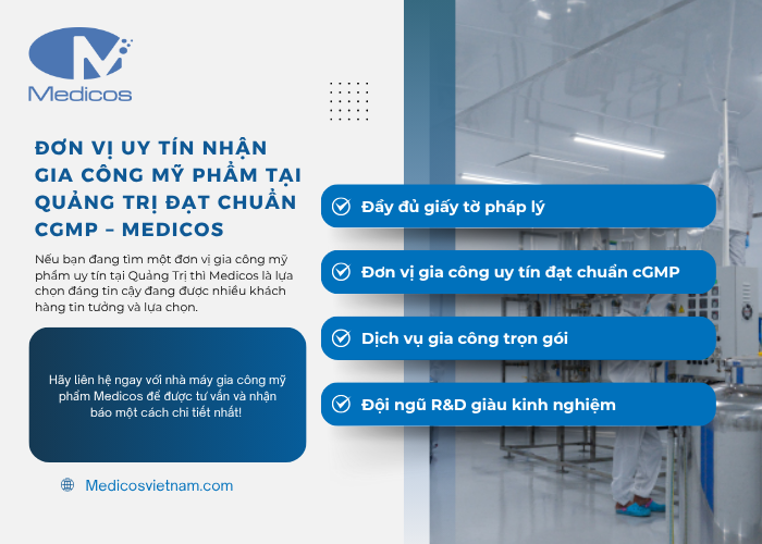 Đơn vị uy tín nhận gia công mỹ phẩm đạt chuẩn tại Quảng Trị