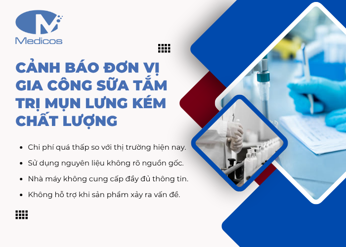 Các lưu ý quan trọng khi gia công sữa tắm trị mụn lưng