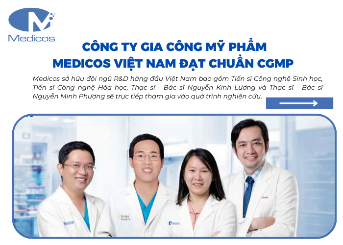 Nhà máy gia công mỹ phẩm Medicos đạt chuẩn cGMP và FDA