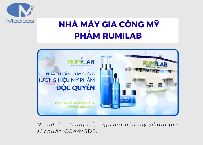 Nhà máy gia công mỹ phẩm Rumilab được xây dựng theo tiêu chuẩn GMP