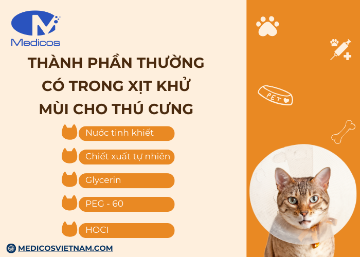 Những thành phần thường dùng trong gia công xịt khử mùi cho thú cưng