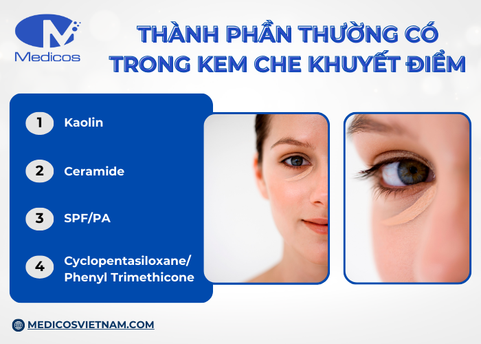 Những thành phần phổ biến trong kem che khuyết điểm