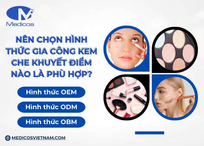 Hình thức gia công kem che khuyết điểm phổ biến hiện nay