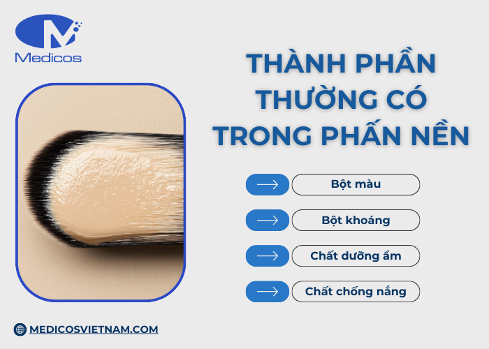 Những thành phần an toàn thường dùng khi gia công phấn nền
