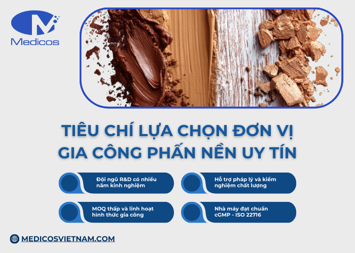 Những tiêu chí lựa chọn nhà máy gia công phấn nền uy tín